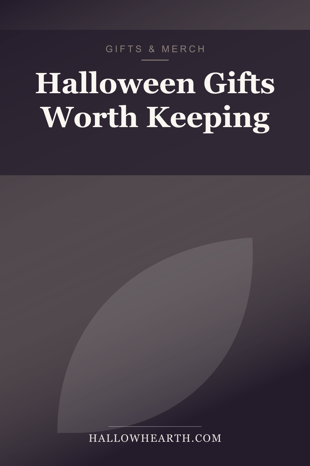 Pinterest graphic for a curated Halloween gifts and merch roundup