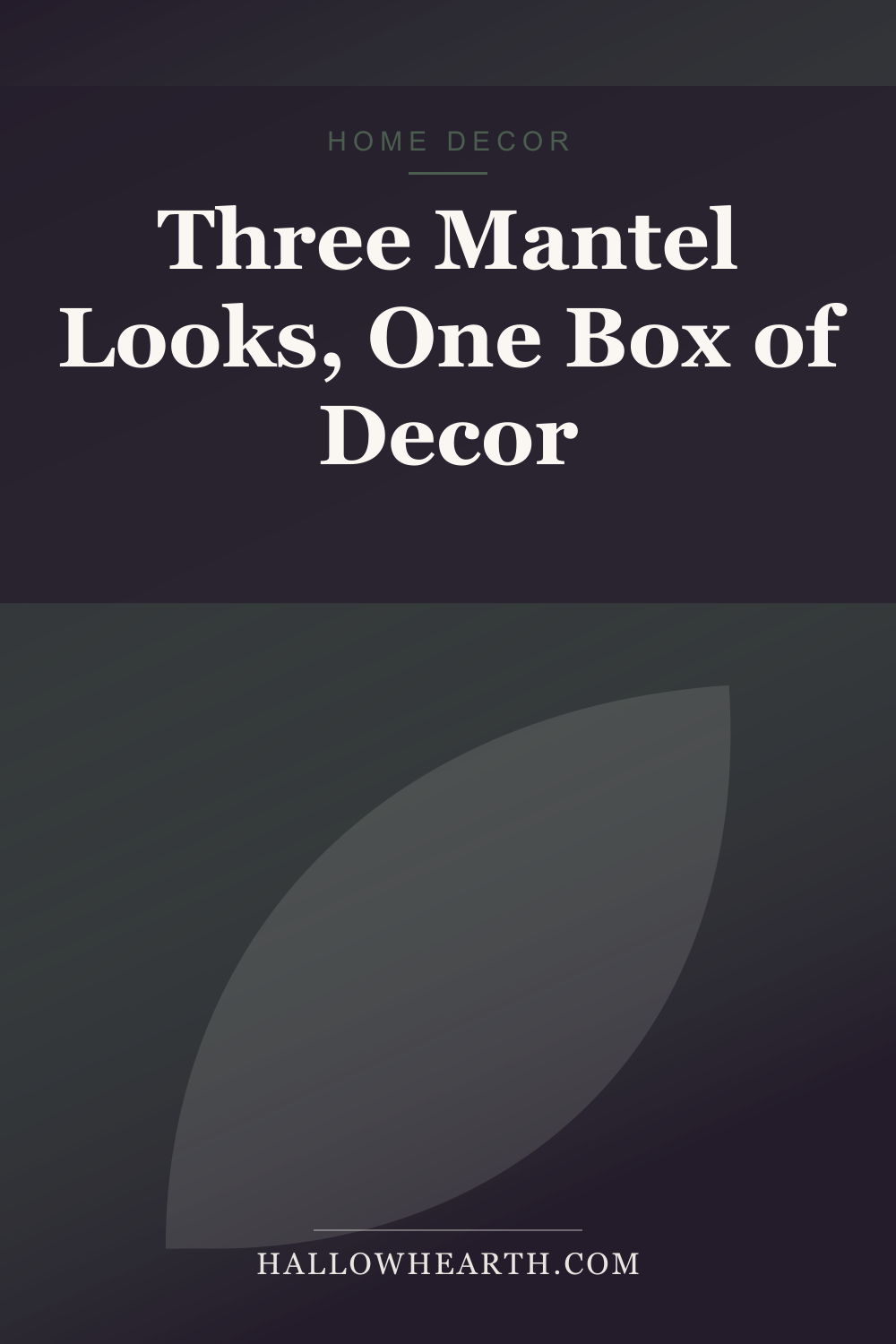 Pinterest graphic for Halloween mantel styling, three looks from one set of decor